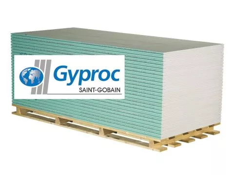 Гипсокартон Gyproc стеновой стандартный 2500x1200x12.5 мм.