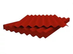 Шифер Красный восьмиволновой 1750x1130x5.8 мм.